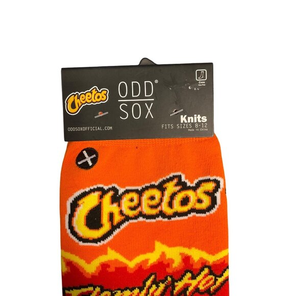 Cheetos Flamin Hot Knitted Socks By Odd Sox Fits Sizes 8-12 - Picture 3 of 3